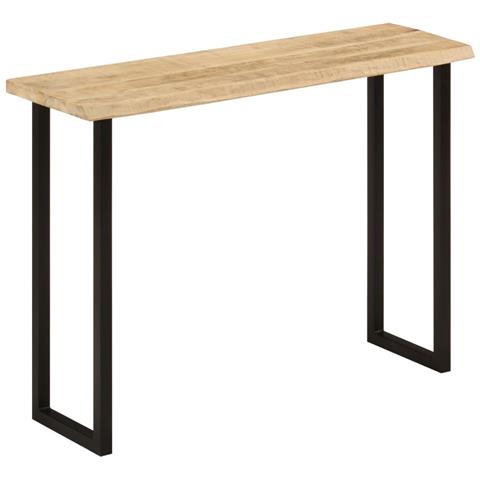 Tavolo Consolle Bordi Vivi 105x33x76 cm Legno Massello di Mango - Foto 1