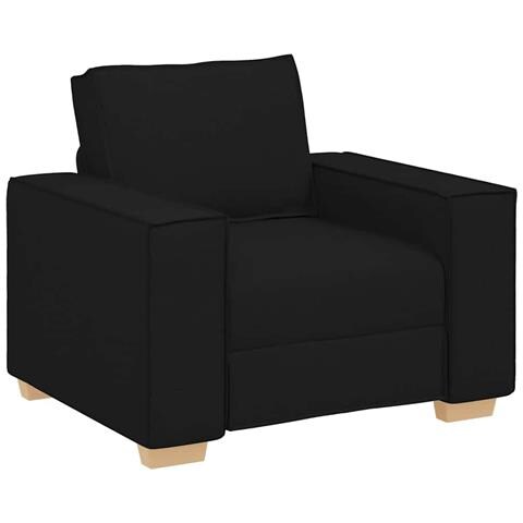 Poltrona Divano Nero 60 cm Tessuto - Foto 1