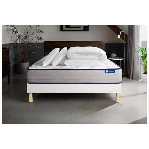 Pacchetto Letto Completo - Materasso 160x200cm + Box Spring Con Doghe (kit) + 2 Cuscini + Piumino - Actilatex Form - Foto 1