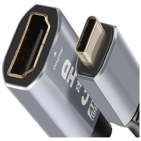 Adattatore Video Usb C A Hdmi 4k Alta Risoluzione Design Compatto, Nero - Foto 2
