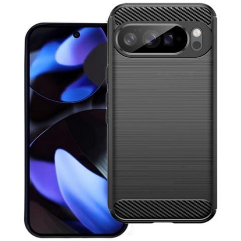 Custodia B-case Tpu Silicone Cover Case Per Google Pixel 10 Xl Carbon Metal Black - Foto 1