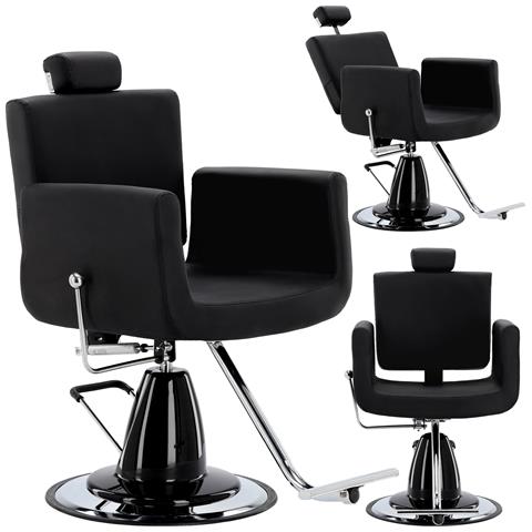 Poltrona Da Barbiere Parrucchiere Idraulica Girevole Per Il Salone Barbiere Barber Shop Magnum Barberking - Foto 1