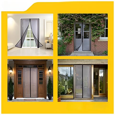 Zanzariera Magnetica Per Porta Tenda Anti Zanzare Insetti Nera 90 X 210 Cm - Foto 5