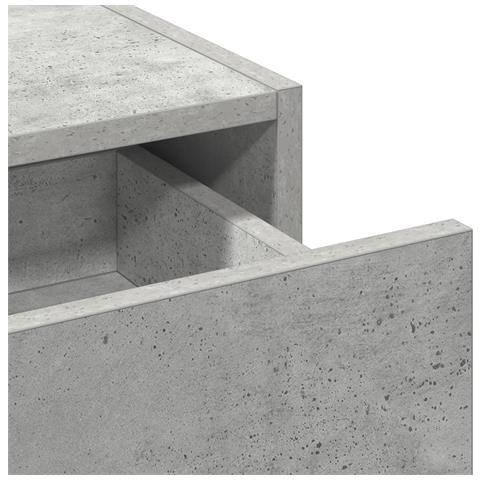 Tavolo da trucco a muro Grigio cemento 100x40x70 cm - Foto 9