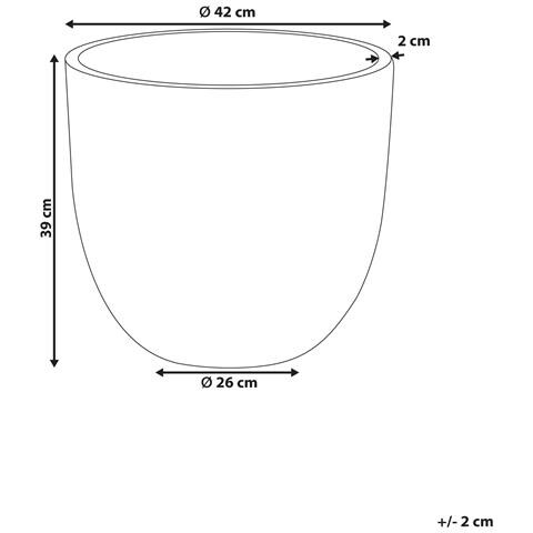 Vaso Per Piante Fraxinus 42 Cm Grigio Grafite - Foto 6