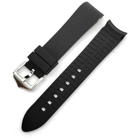 Cinturino Universale In Silicone Per Smartwatch Con Estremità Curva, Compatibile Con Samsung, Huawei, Xiaomi Black 22 Mm - Foto 1