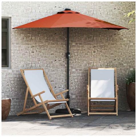 Ombrello da giardino Terracotta 294 x 150 x 223 cm Tessuto - Foto 2