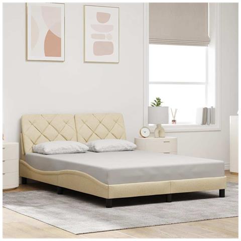 Giroletto senza Materasso Crema 140x190 cm in Tessuto - Foto 2