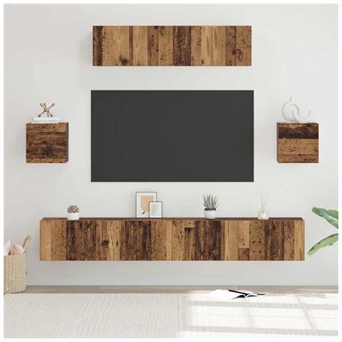 Set mobile TV 7 pcs Legno vecchio 80 x 30 x 30 cm - Foto 2