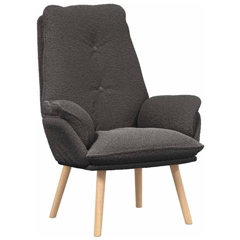 Sedia rilassante Grigio scuro 69 x 74 x 93 cm Tessuto - Foto 1