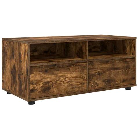 Mobile TV Rovere fumé 100 x 48 x 43 cm Legno multistrato - Foto 1