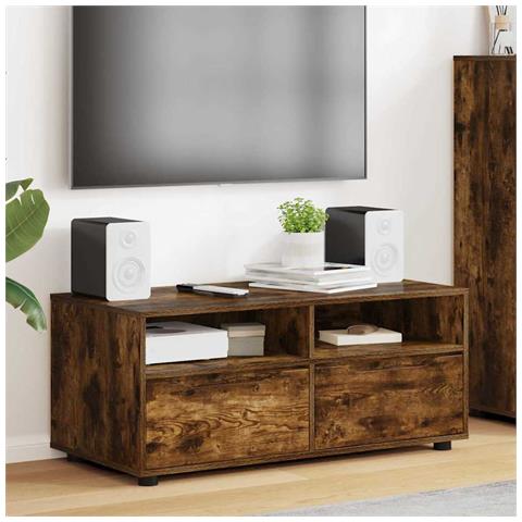 Mobile TV Rovere fumé 100 x 48 x 43 cm Legno multistrato - Foto 2
