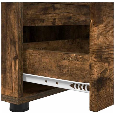 Mobile TV Rovere fumé 100 x 48 x 43 cm Legno multistrato - Foto 9