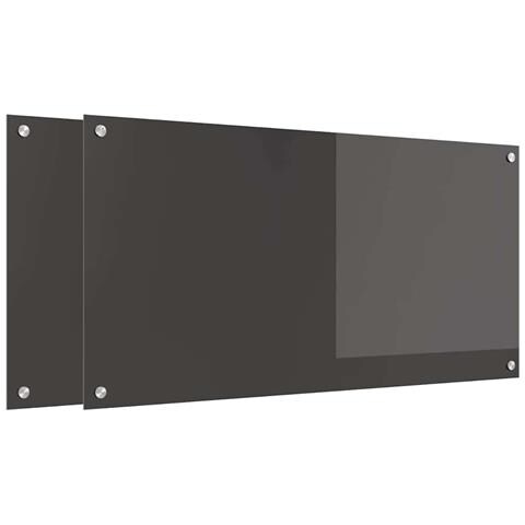 Rivestimento da Cucina 2 pcs Grigio scuro 100 x 50 cm - Foto 1