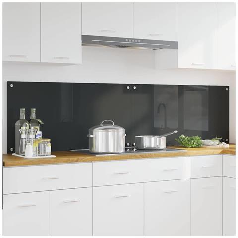 Rivestimento da Cucina 2 pcs Grigio scuro 100 x 50 cm - Foto 2