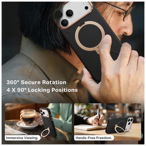 Cover per iPhone 17 Pro - Nero, MagSafe, Con Soporte - Foto 2