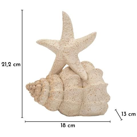 Scultura Stella Marina Sand In Resina Beige - Foto 7