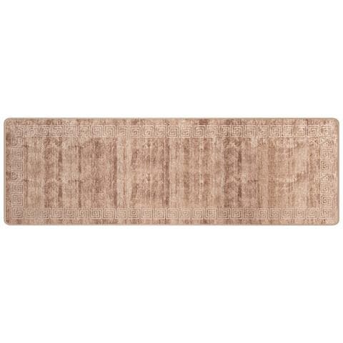 Runner Tappeto MARSA Bianco 80 x 350 cm Poliestere e PVC - Foto 1
