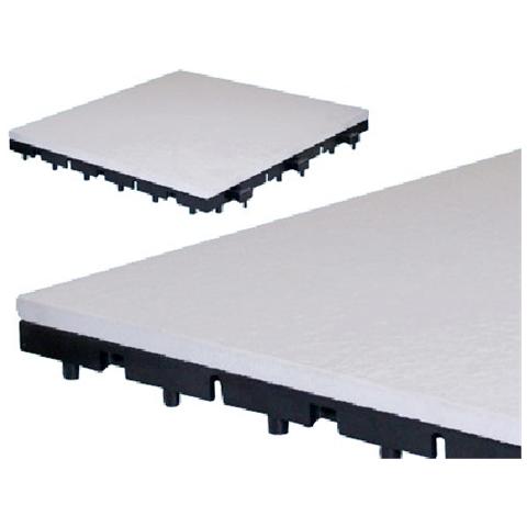 Pavimento componibile in gress da giardino per esterno bianco cm 30x30 pz 9 - Foto 2