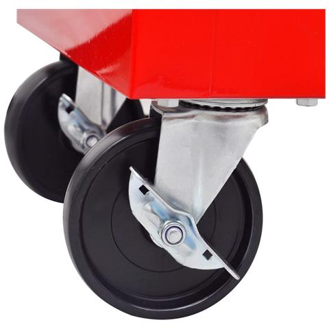 Carrello Portautensili Con 7 Cassetti Rosso Per Garage - Foto 2