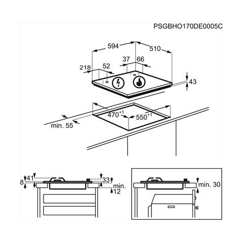 Piano Cottura EGS 6414 W a Gas 4 Fuochi Gas Colore Bianco - Foto 1
