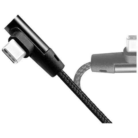 Cavo Usb Micro-b Maschio Angolato / usb-a Maschio Dritto 0,3m Nero - Foto 2