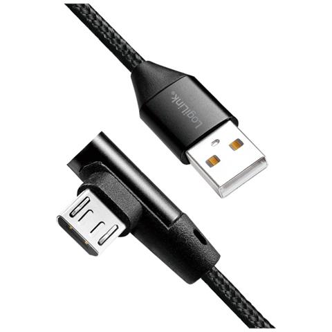 Cavo Usb Micro-b Maschio Angolato / usb-a Maschio Dritto 0,3m Nero - Foto 3