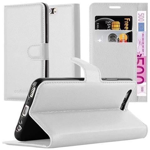 Custodia Compatibile Con Huawei P10 In Bianco Fumo - Coperchio Protettiva Con Chiusura Magnetica, Funzione Stand E Tasca Per Le Carte - Foto 1