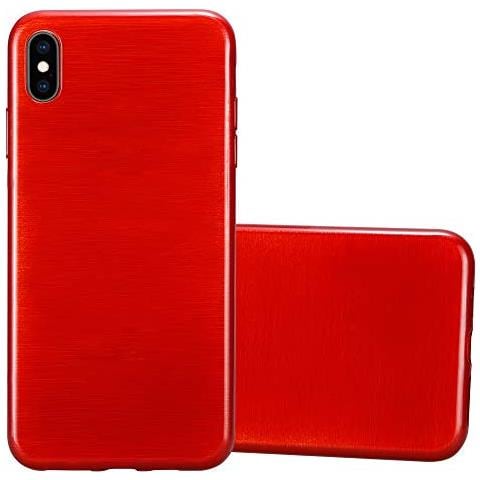 Custodia Compatibile Con Apple Iphone Xs Max In Rosso - Coperchio Protettivo In Silicone Tpu Flessibile Con Design Spazzolato - Foto 1