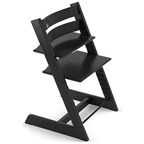 Tripp Trappâ® Sedia Evolutiva Per Neonati Bambini Adulti Â”‚ Seggiolone In Legno Di Faggio Regolabile In Altezza Â”‚ Colore: Black - Foto 1