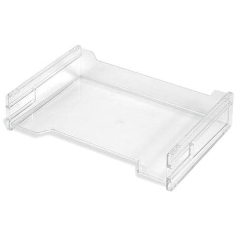 Briefablage, Din A4 Quer, Polystyrol, Farblos- Transparent, Stapelbar, Greifausschnitt Mittig, Fr Din A4 - 3 Stck (1610393)  - Foto 1