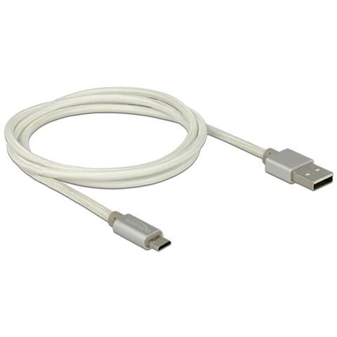 1m USB 2.0-A / USB 2.0 Micro-B 1m USB A Micro-USB B Bianco cavo USB - Foto 2