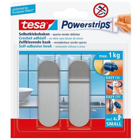 Powerstrips Haken Small Metall, Halbrund Mehrfach Verwendbar, Haltekraft: Max. 1,0 Kg, - 1 Stck (57045-00000-00) - Foto 2