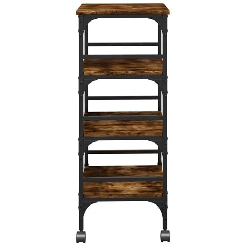 Carrello Da Cucina Rovere Fumo 45x35x89,5 Cm Legno Multistrato - Foto 2