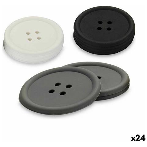 Sottobicchieri Pulsante Set Silicone (24 Unità) - Foto 1