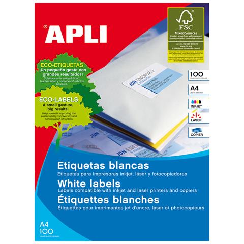 Etichette Per Stampante 105 X 37 Mm 100 Fogli Fluorine Blue - Foto 1