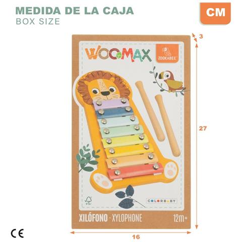 Xilofono Woomax Leone Legno 16 X 2,5 X 26 Cm (6 Unità) - Foto 2