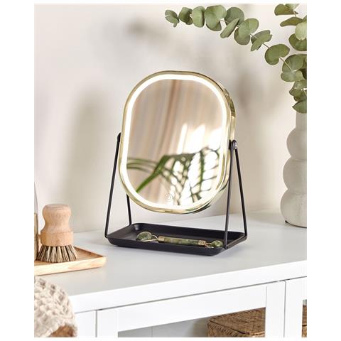 Specchio Per Make-up Led Dordogne Oro - Foto 1