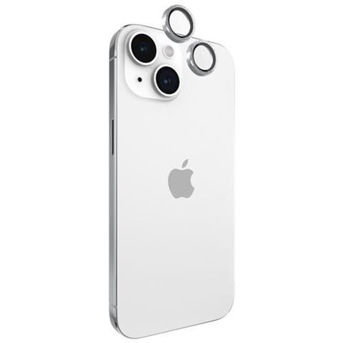 Pellicola Per Fotocamera Per Iphone 15/15 Plus Aluminium Ring, Argento - Foto 1
