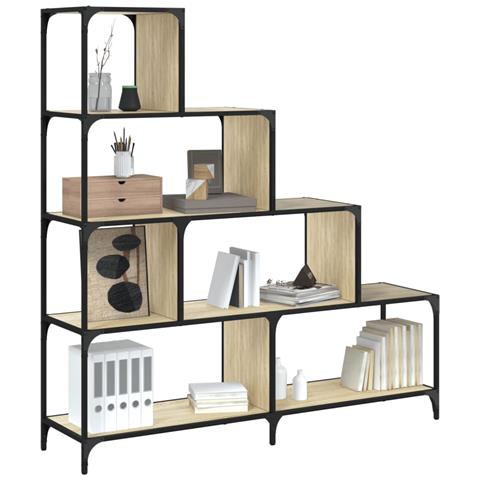 Libreria 4 Gradini Rovere Sonoma 139x33,5x149 Legno Multistrato - Foto 1