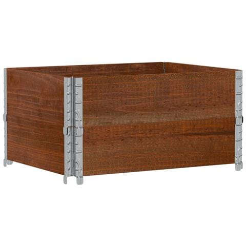 Fioriera Da Giardino Marrone 80x60 Cm Legno Massello Di Pino - Foto 2