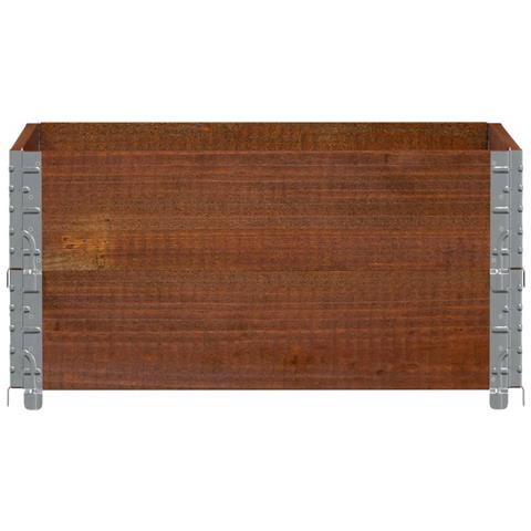 Fioriera Da Giardino Marrone 80x60 Cm Legno Massello Di Pino - Foto 3
