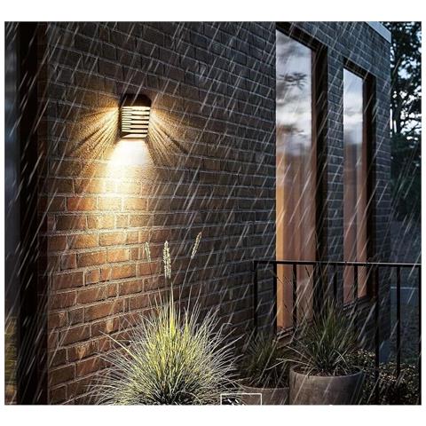 Faretto Led Pannello Solare Sensore Crepuscolare Applique Luce Calda 3 W - Foto 1