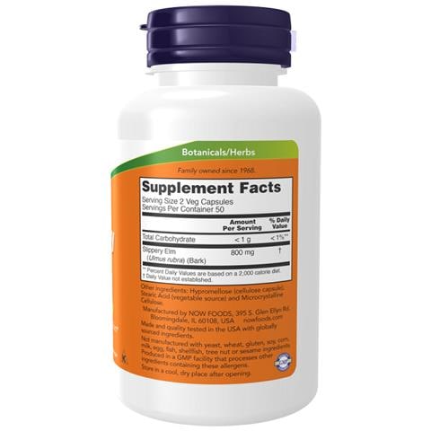 Olmo Scivoloso 400 Mg 100 Capsule Vegetali Now Foods - Foto 2