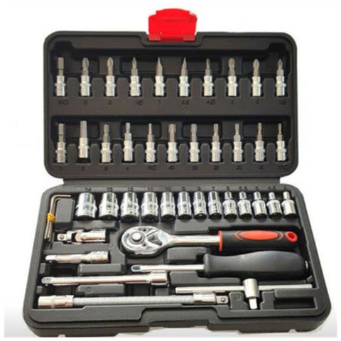 Set 46 Pezzi Chiavi Attrezzi Bussola Con Testa Snodabile Valigetta Ripara Casa - Foto 1