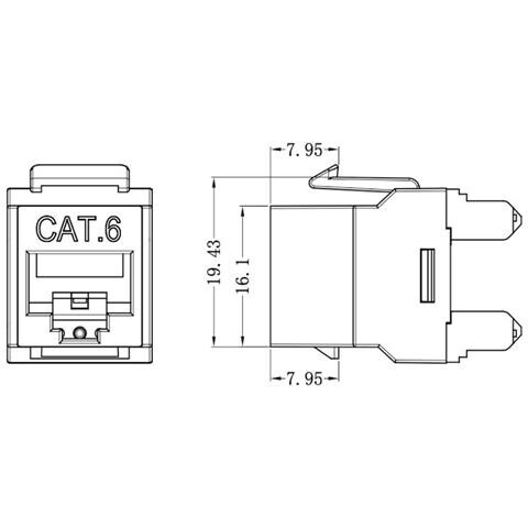 Frutto Keystone Rj45 Utp Cat. 6 180 Bianco - Foto 2
