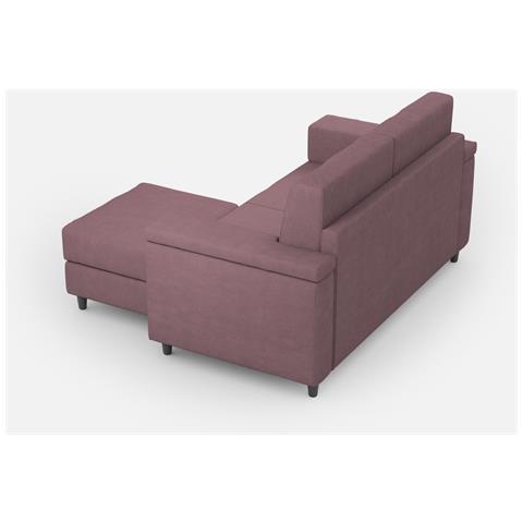 Divano Marrak 2 Posti (due Sedute Da 60cm) + Pouf Misure Esterne L. 148 P. 155 Colore Prugna - Foto 5