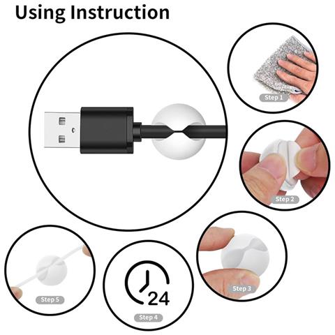 Organizzatore Per Cavi A 3 Pezzi White - Foto 3