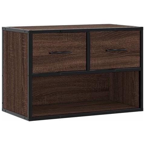 Mobile Tv Rovere Marrone 60x31x39,5cm In Truciolato E Metallo - Foto 2