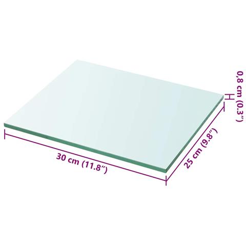 Lusso Casadino -  Mensole In Vetro Trasparente 2 Pz 30x25 Cm - Foto 4